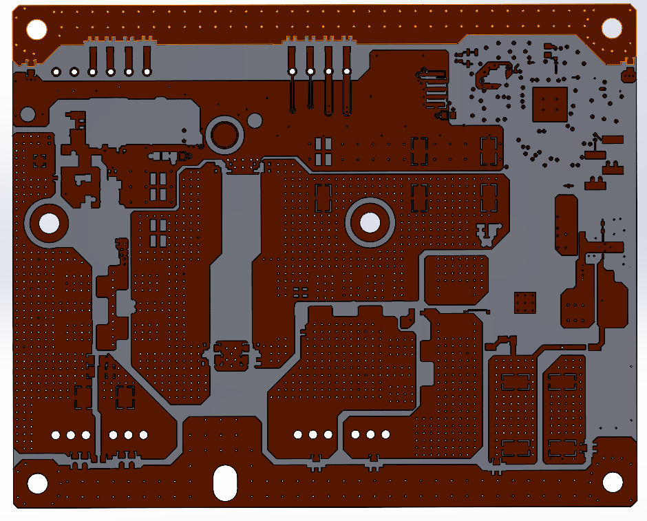 Details d'un PCB avec cuivre et FR4